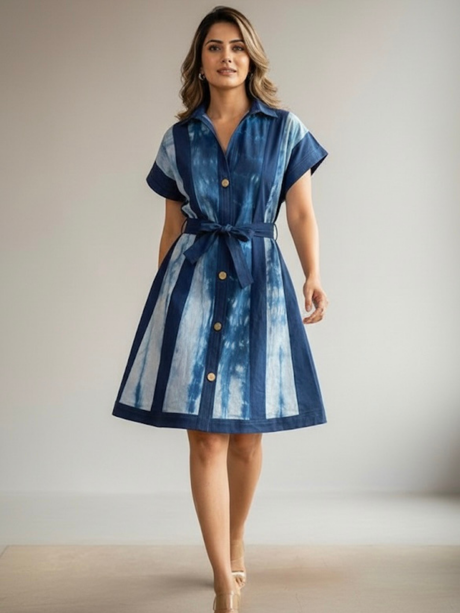 denim tie dye dress – The Pink Teinte dye Denim Dress Navy Long Sleeve Sequin Color/Size:Black / 0 (16) BLUE-AND-BLACK
