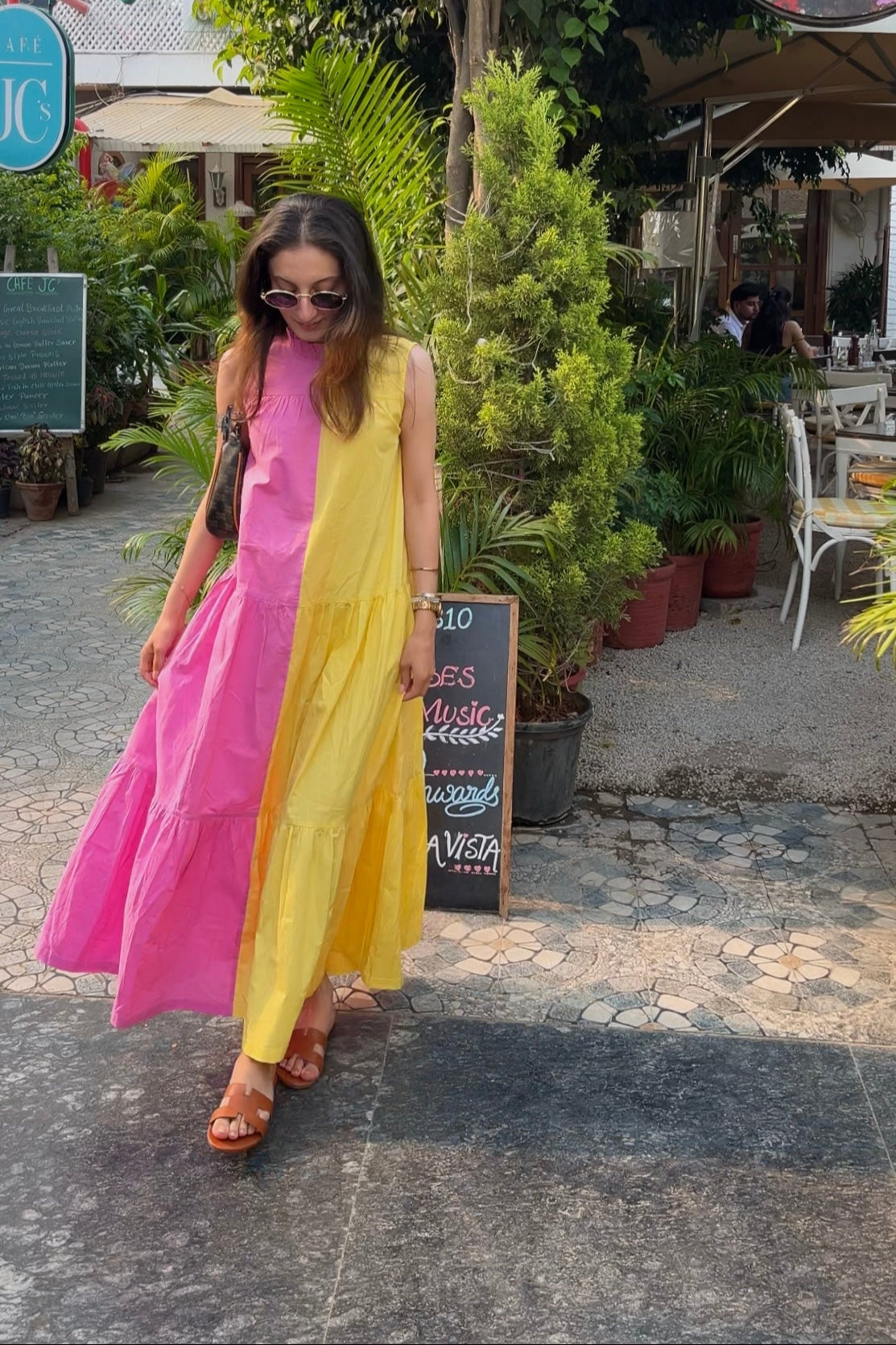 SUNSET BLOCK DRESS