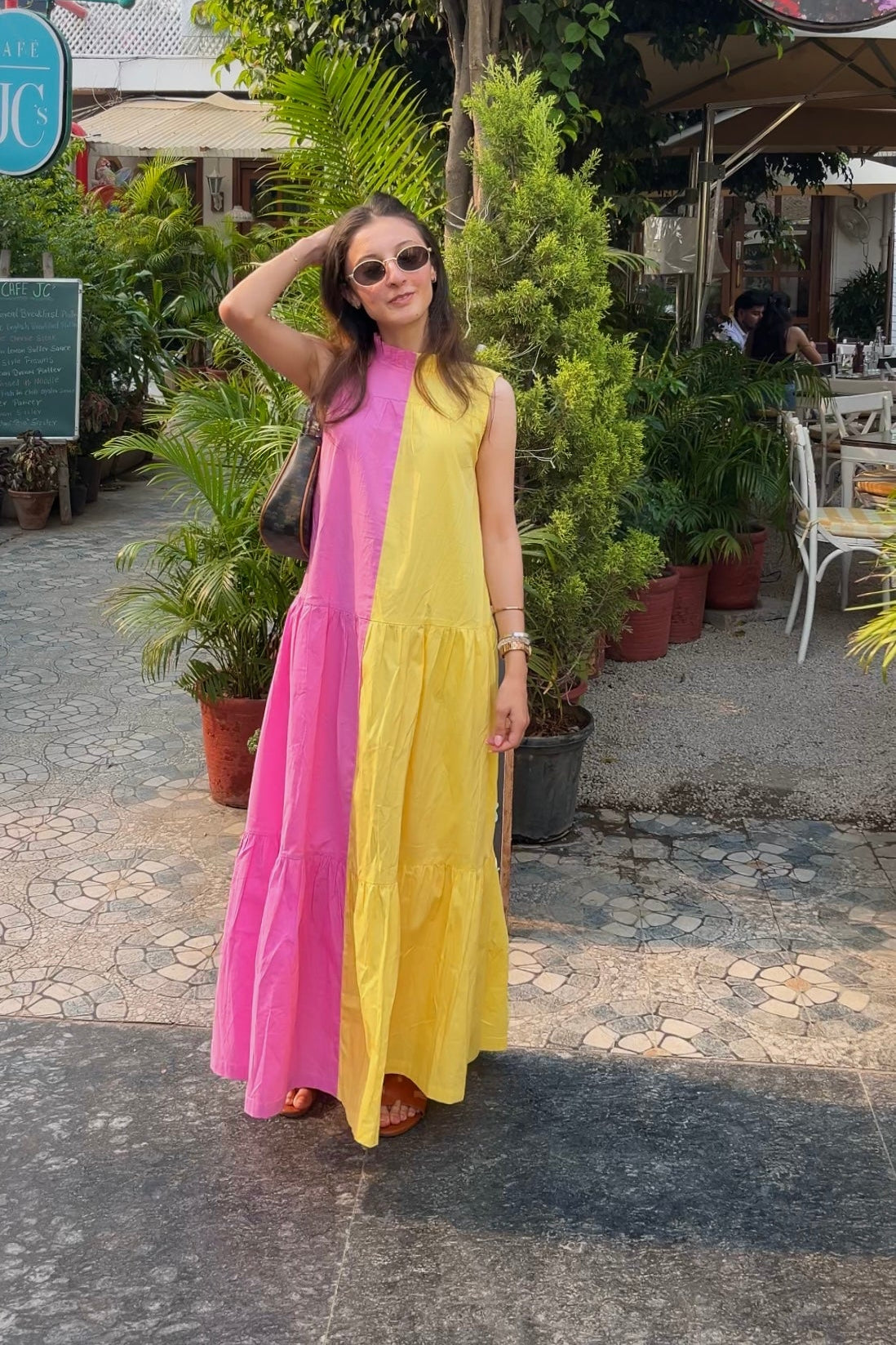 SUNSET BLOCK DRESS