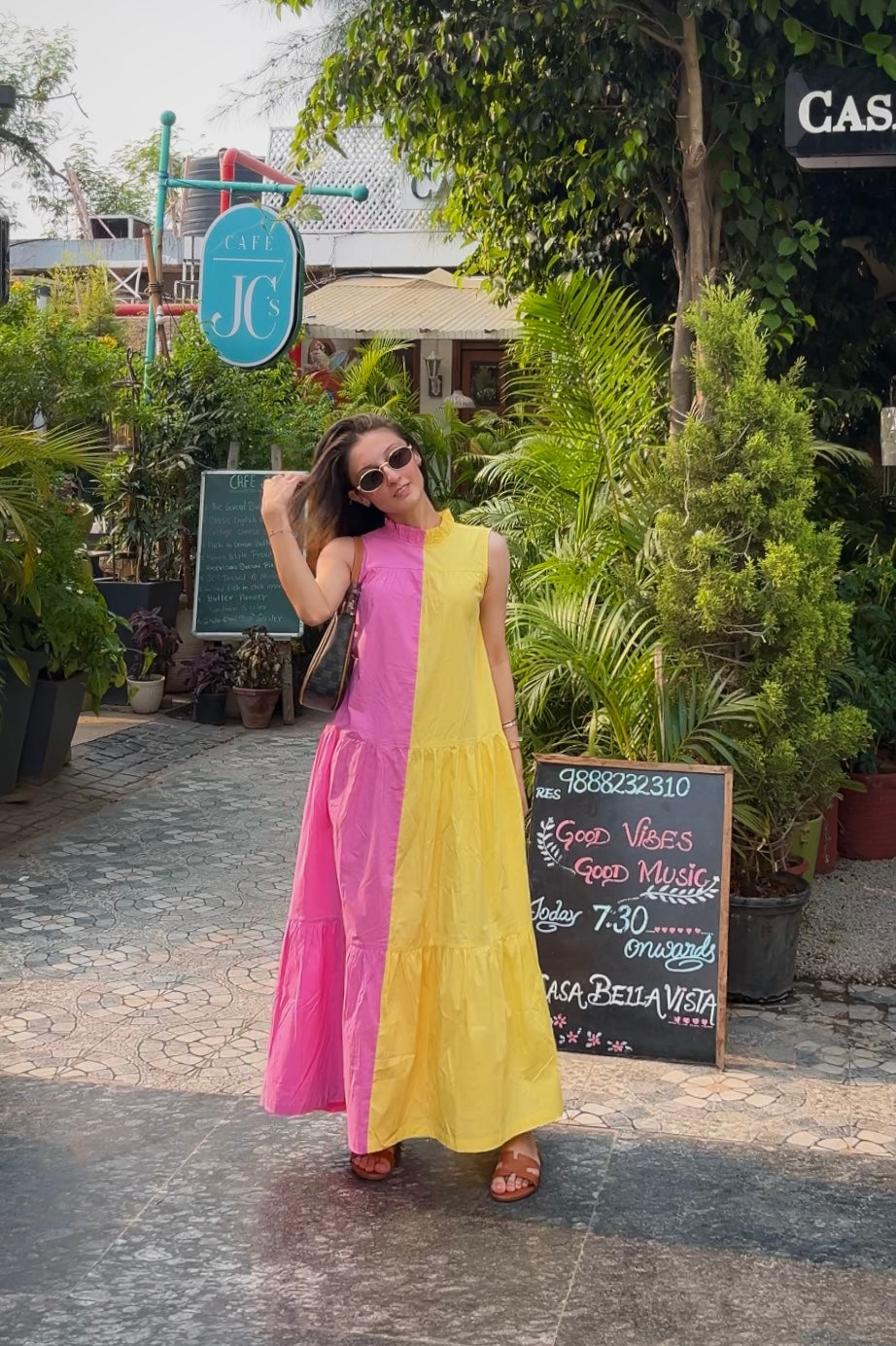 SUNSET BLOCK DRESS
