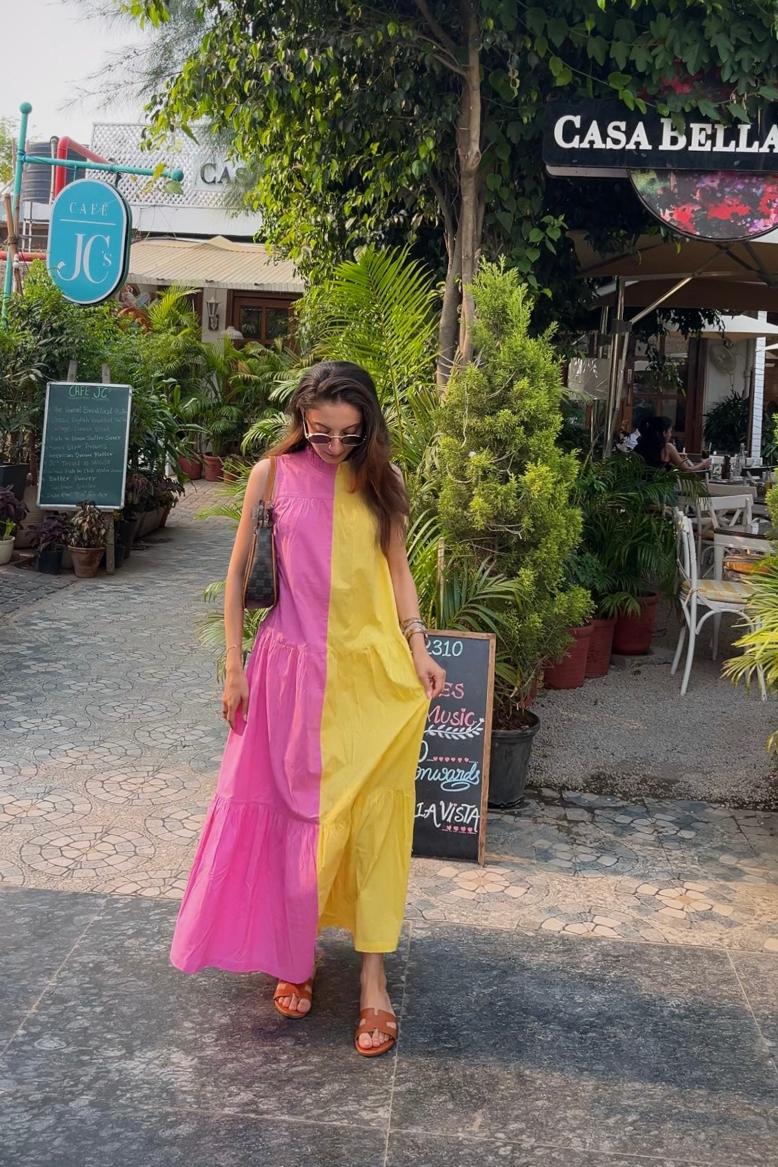 SUNSET BLOCK DRESS