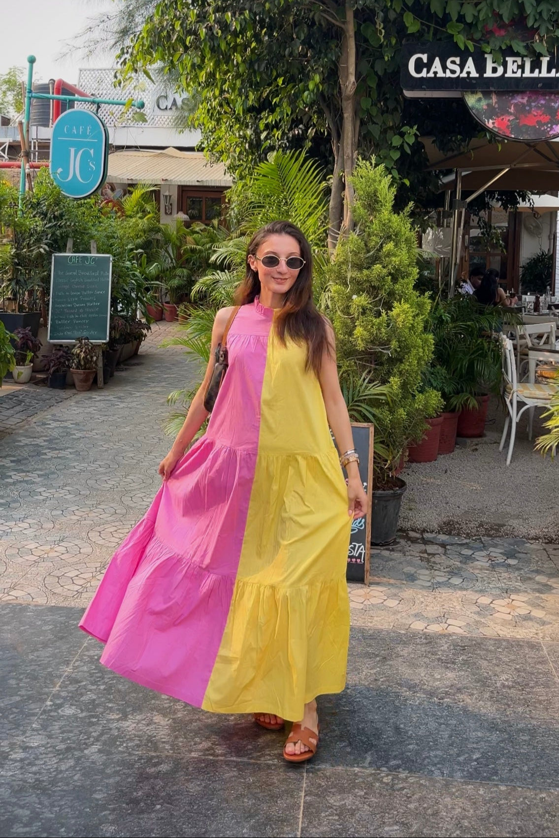 SUNSET BLOCK DRESS