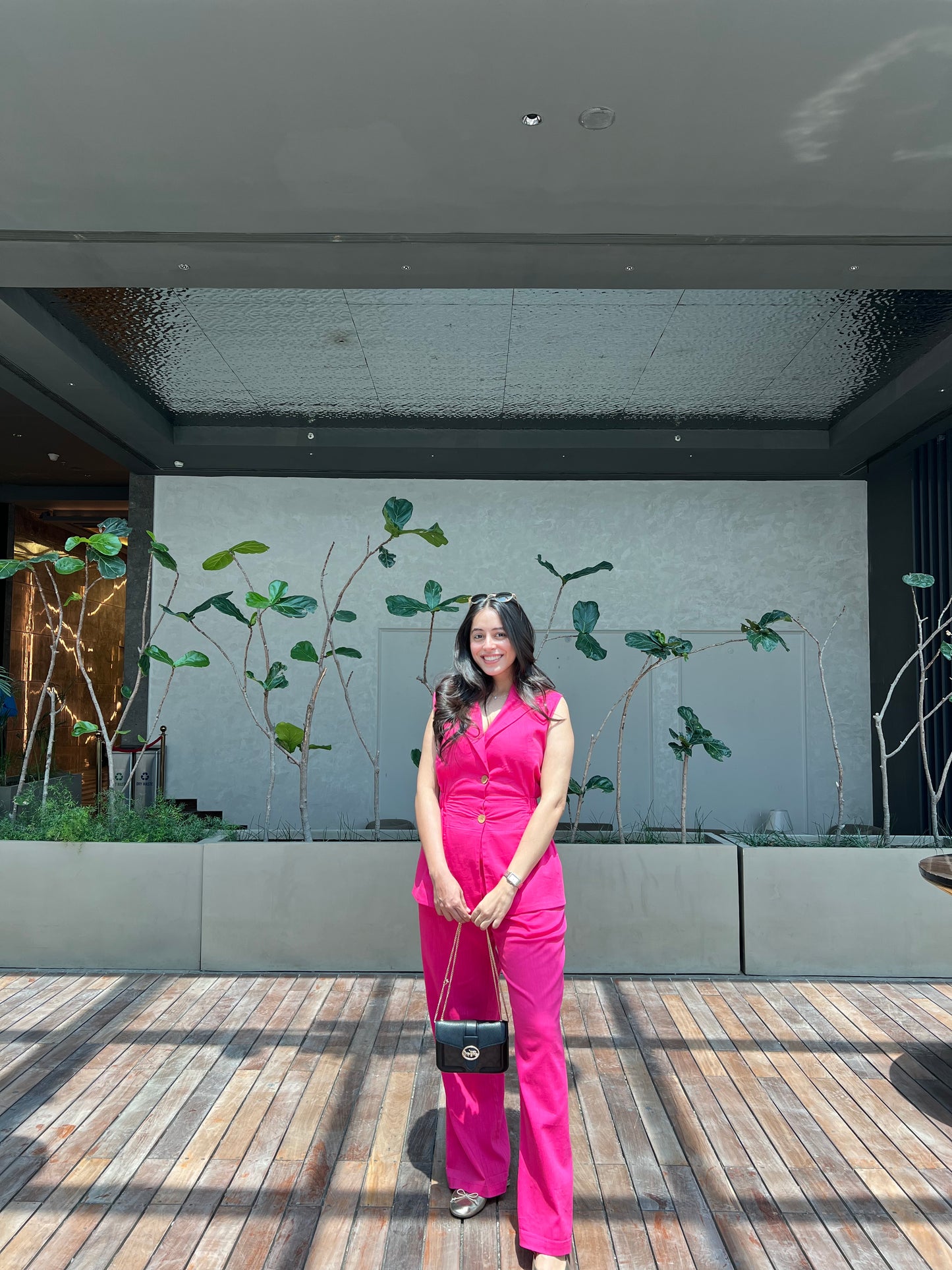 CINCHED LINEN COORD - PINK