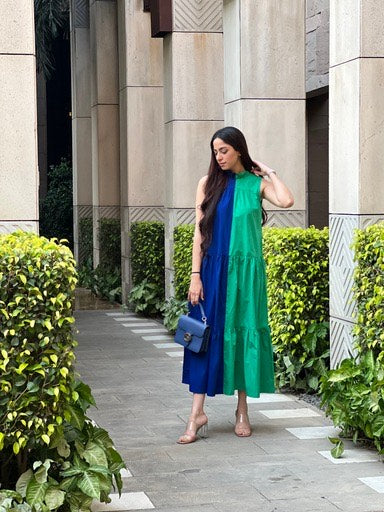 Blue Block Dress