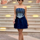 SHADED TUBE CORSET WITH FRILL SKIRT