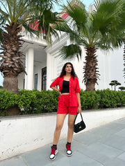 FRILL POCKET COORD - RED
