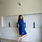 BLUE BLOCK SHIRT DRESS