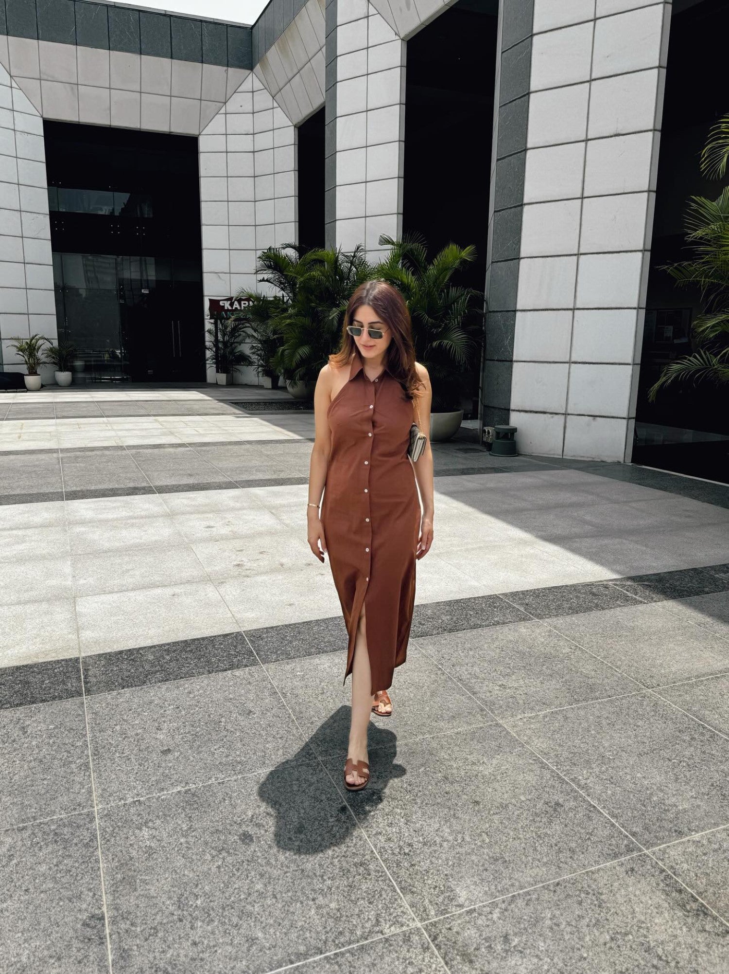 BACKLESS SHIRT DRESS