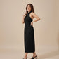 BACKLESS SHIRT DRESS - BLACK