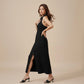 BACKLESS SHIRT DRESS - BLACK