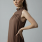 BLOCK DRESS - BEIGE/COFFEE