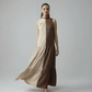 BLOCK DRESS - BEIGE/COFFEE