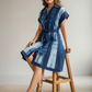 DENIM TIE DYE DRESS