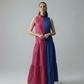 BLOCK DRESS - FUSCHIA/BLUE