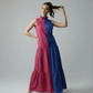 BLOCK DRESS - FUSCHIA/BLUE