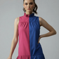BLOCK DRESS - FUSCHIA/BLUE
