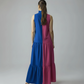 BLOCK DRESS - FUSCHIA/BLUE