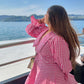 GINGHAM FRILL SKATER DRESS - PINK