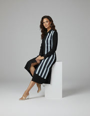 COTTON SHIRT DRESS WITH DENIM WEAVES