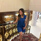 FRILLED STRAPS DRESS - BLUE