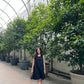 FRILLED STRAPS DRESS - BLACK