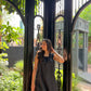 FRILLED STRAPS DRESS - BLACK