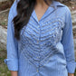 RUFFLED HEART SHIRT WITH WAVY SKIRT
