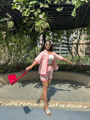 PEACH SHACKET SHORTS SET