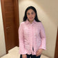 ROSE RUFFLE STRIPE SHIRT