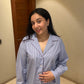AZURE PINSTRIPE LOUNGE SHIRT