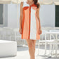 ORANGE SHADED DENIM DRESS