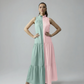 BLOCK DRESS - BABY PINK/MINT