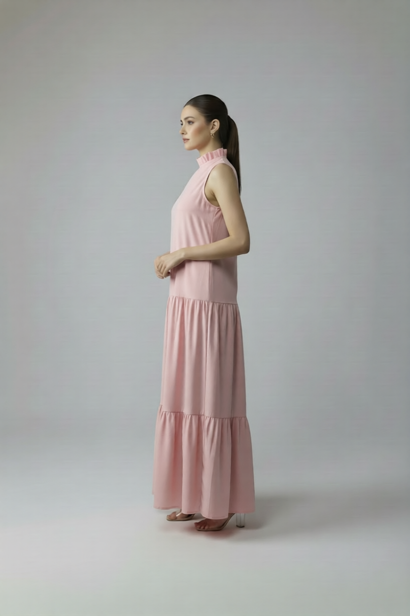 BLOCK DRESS - BABY PINK/MINT