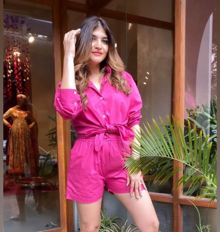 Poplin Short Co-ord- Fuschia Pink