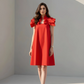 FRILLED HALTER NECK DRESS