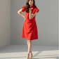 FRILLED HALTER NECK DRESS