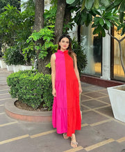 Fuschia Block Dress