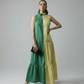 BLOCK DRESS - YELLOW/FOREST GREEN
