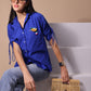 BIRD PATCH SHIRT - BLUE