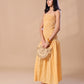 GINGHAM SMOKED TUBE DRESS - MANGO