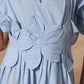 FLOWER BELT DRESS - SKY BLUE