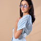 FLOWER BELT DRESS - SKY BLUE