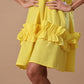 RUFFLE HEM DRESS - YELLOW