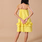 RUFFLE HEM DRESS - YELLOW