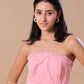 RUFFLE CORSET - BABY PINK