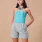 RUFFLE CORSET - GREEN