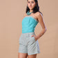RUFFLE CORSET - GREEN
