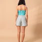 RUFFLE CORSET CO-ORD - GREEN