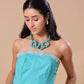 RUFFLE CORSET CO-ORD - GREEN
