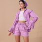 RUFFLE SHORTS CO-OORD - LILAC